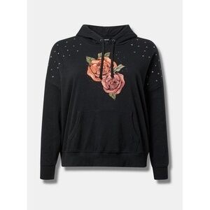 NWT Torrid Mystic Moon Relaxed Fit Cozy Fleece Studded Hoodie 3X